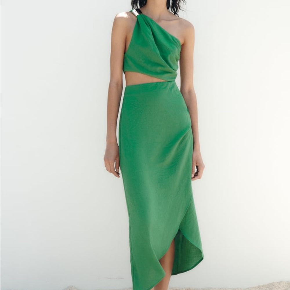 ZARA CUT OUT ASYMMETRICAL DRESS